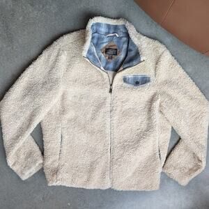 PENDLETON Chore Jacket Plaid Women's Size XL Teddy Shearling Sherpa Pockets